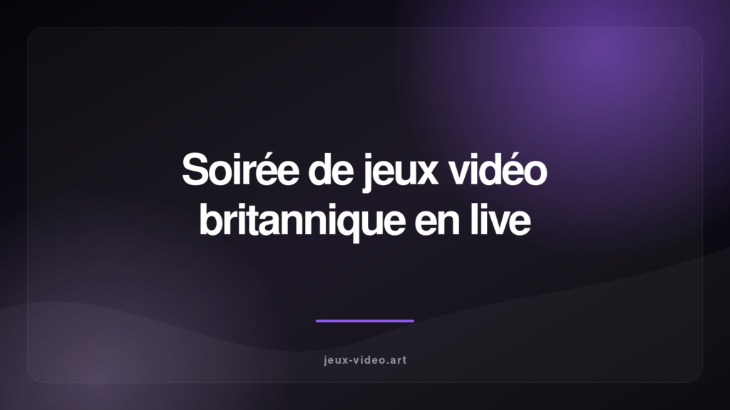For One Night Only : une nouvelle soirée de jeux vidéo au Royaume-Uni
