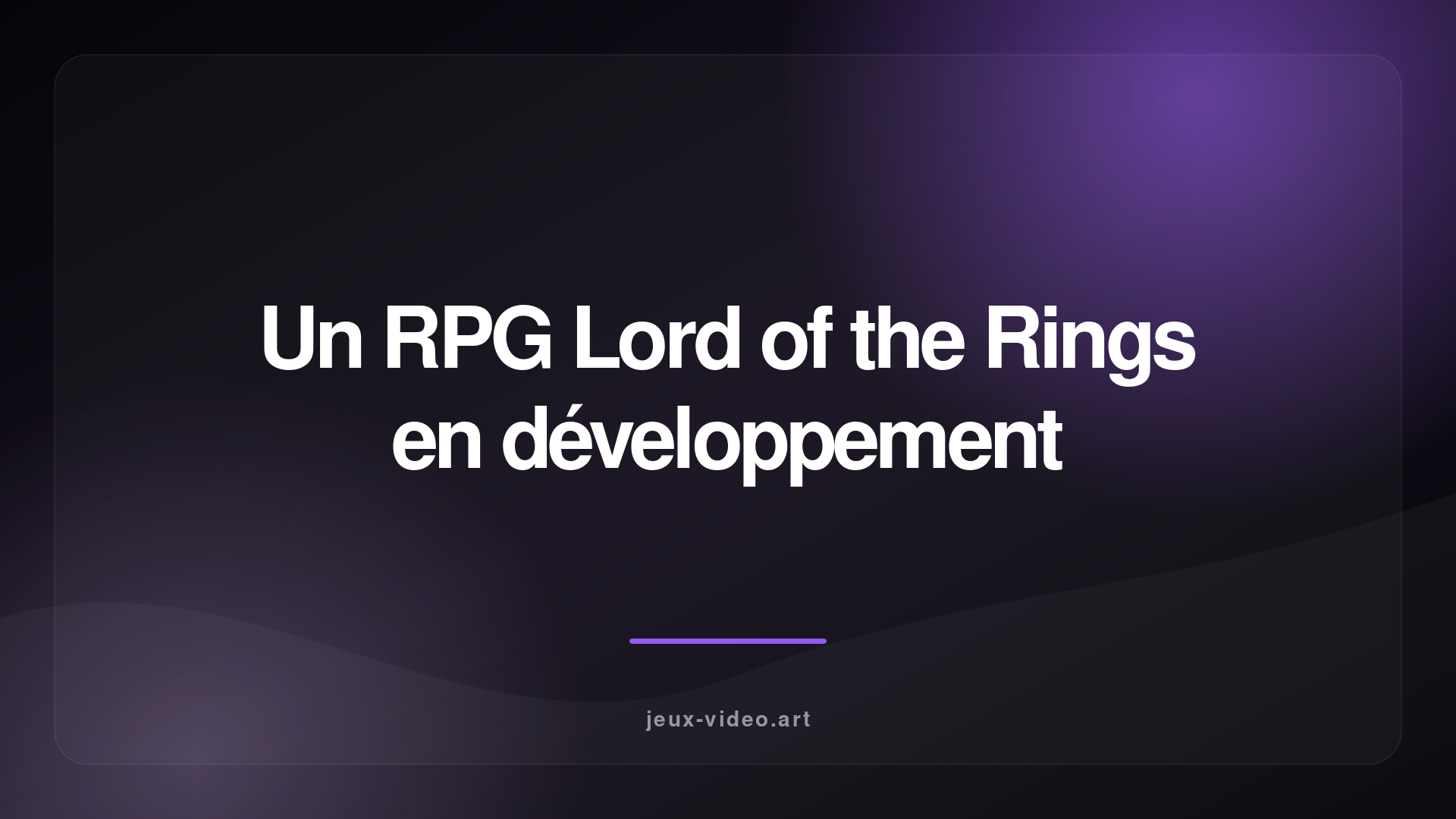 Warhorse Studios confirme un RPG Lord of the Rings
