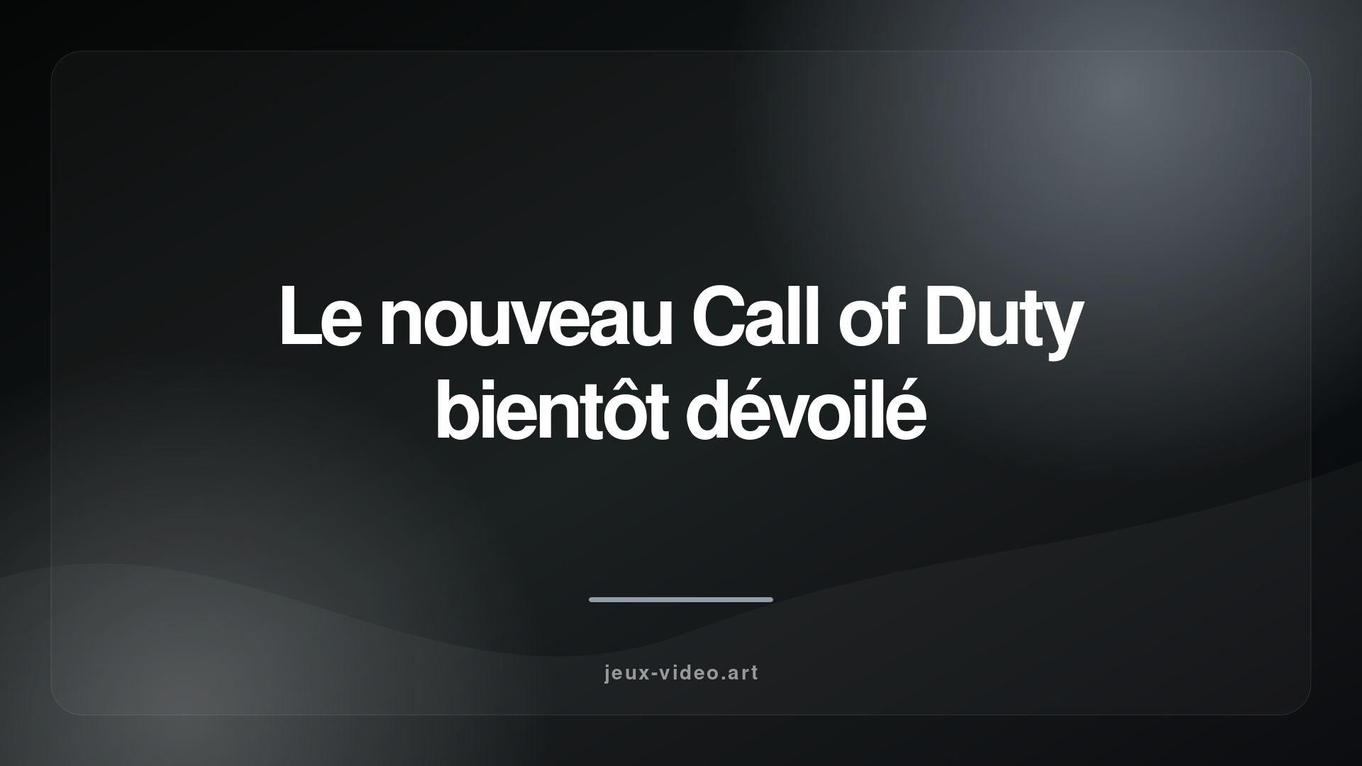 Infinity Ward dévoile les premiers détails sur le prochain Call of Duty