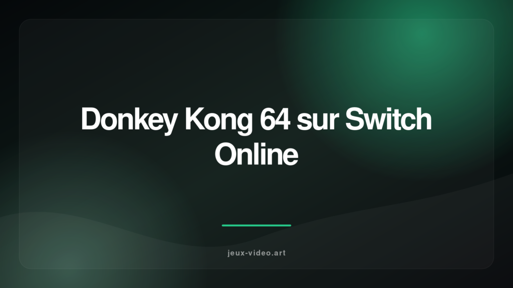 Donkey Kong 64 arrive sur Switch Online en juin