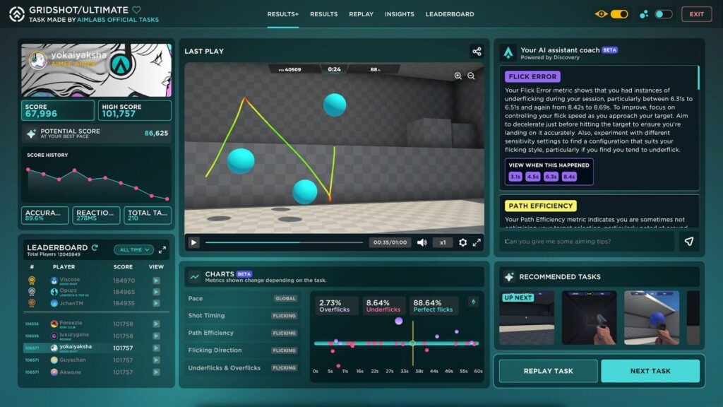 Capture d’écran de Aimlabs