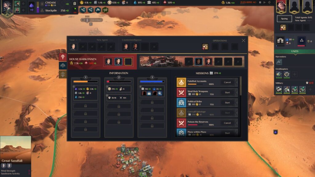 Capture d’écran de Dune: Spice Wars