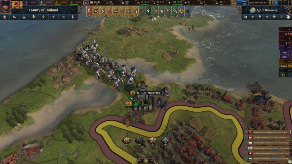 Capture d’écran de Europa Universalis V