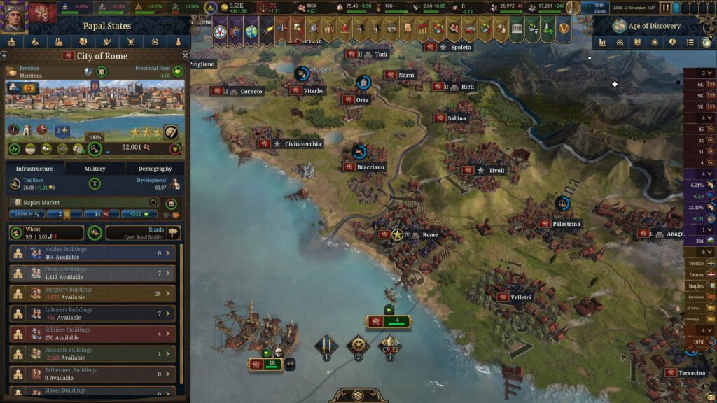 Capture d’écran de Europa Universalis V