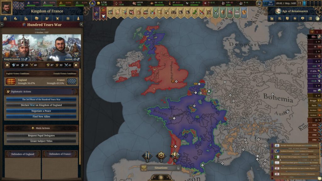 Capture d’écran de Europa Universalis V