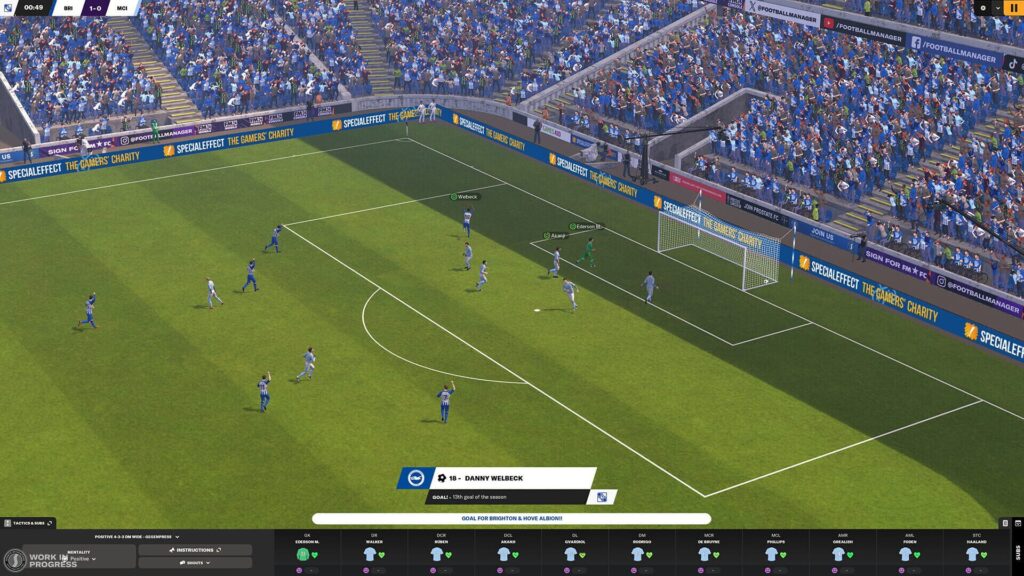 Capture d’écran de Football Manager 2024