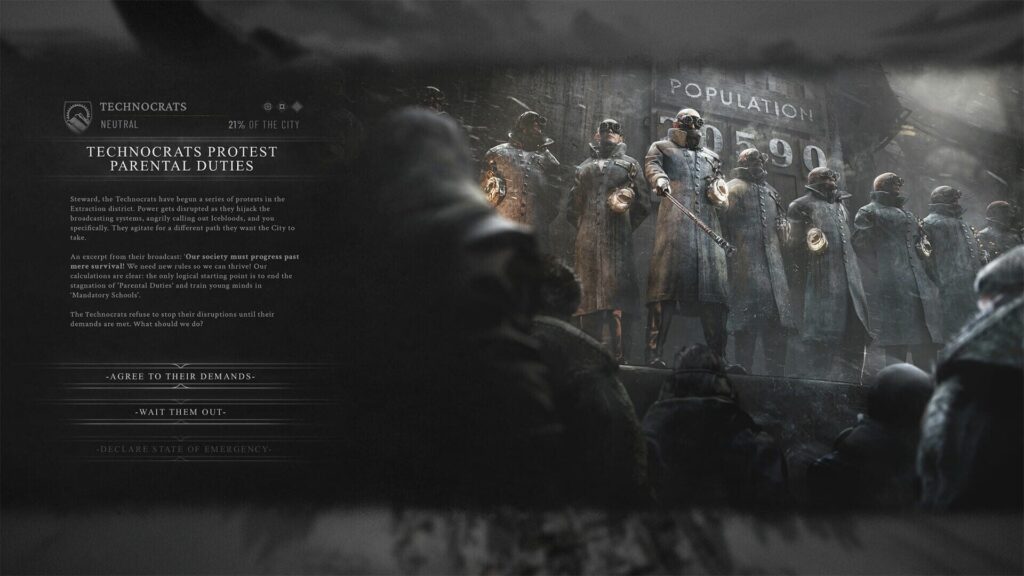 Capture d’écran de Frostpunk 2