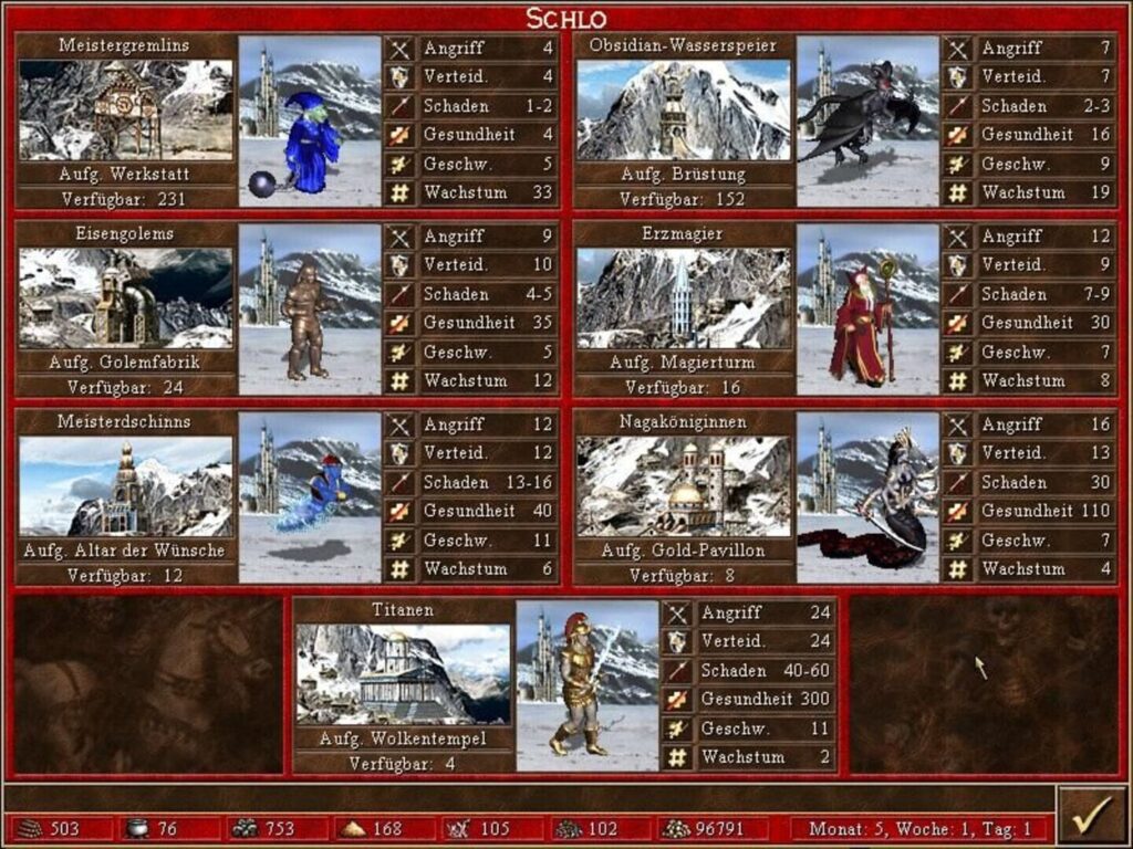 Capture d’écran de Heroes of Might and Magic III: The Restoration of Erathia