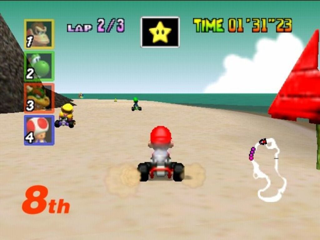 Capture d’écran de Mario Kart 64