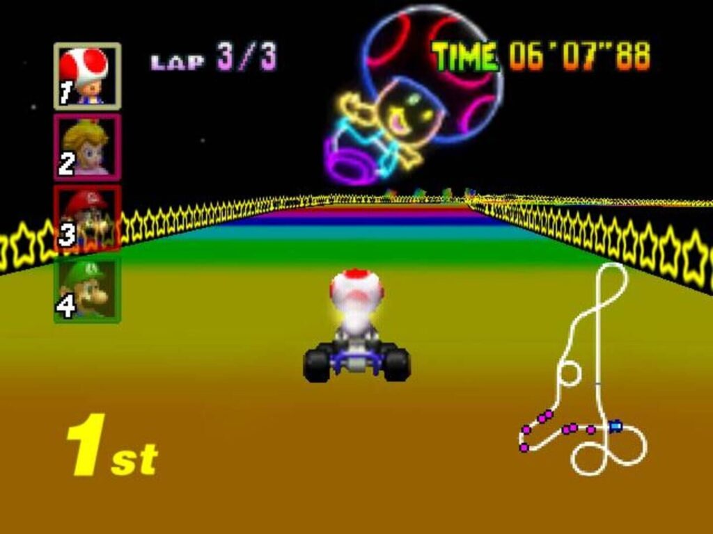 Capture d’écran de Mario Kart 64