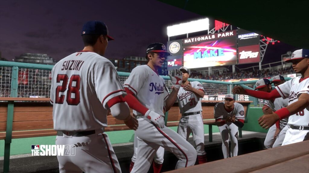 Capture d’écran de MLB The Show 20