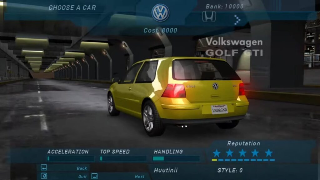 Capture d’écran de Need for Speed: Underground