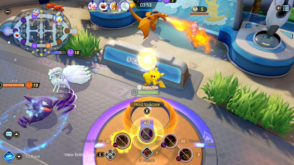 Capture d’écran de Pokémon Unite