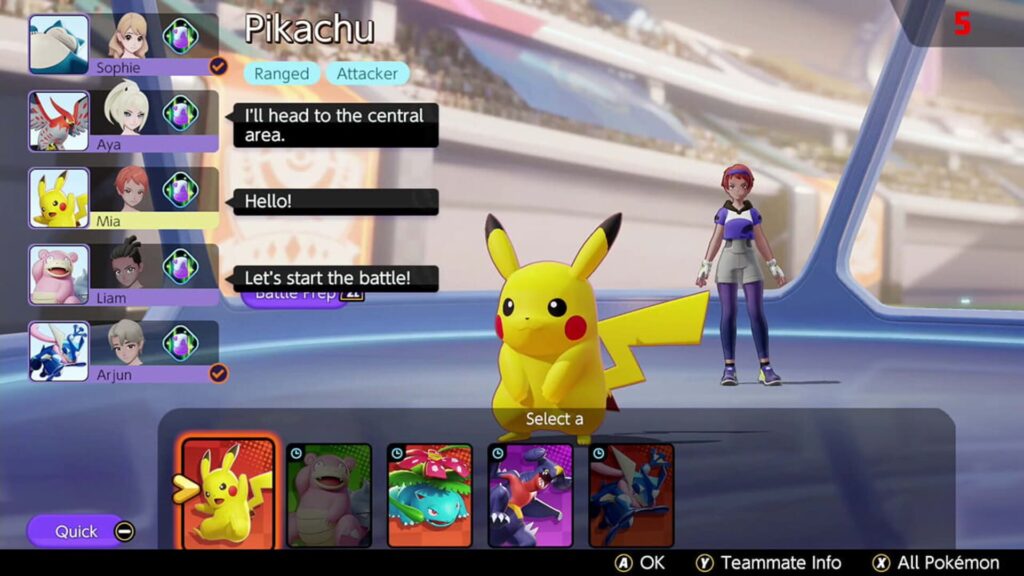 Capture d’écran de Pokémon Unite