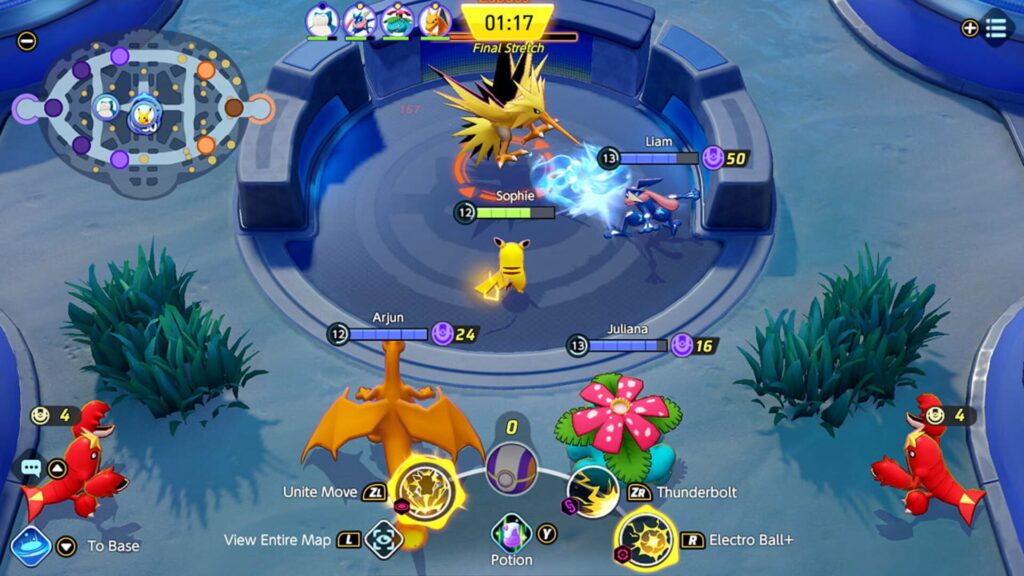 Capture d’écran de Pokémon Unite