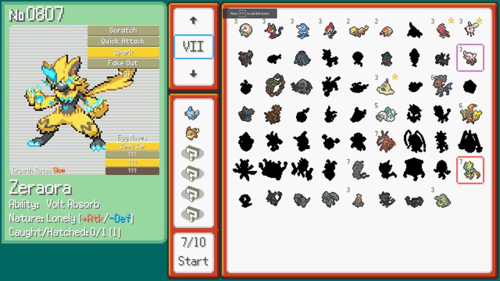 Capture d’écran de PokéRogue