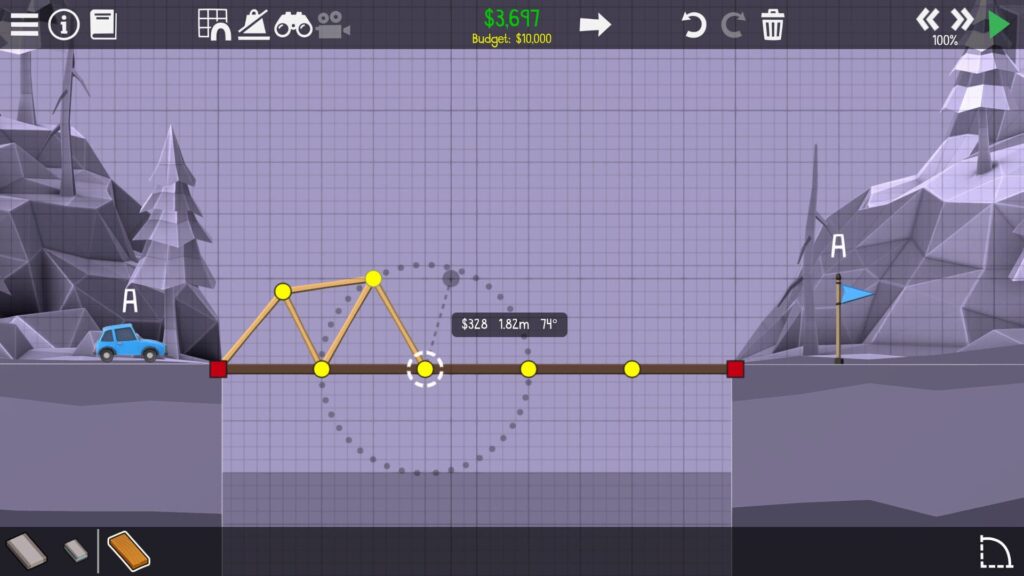Capture d’écran de Poly Bridge 2
