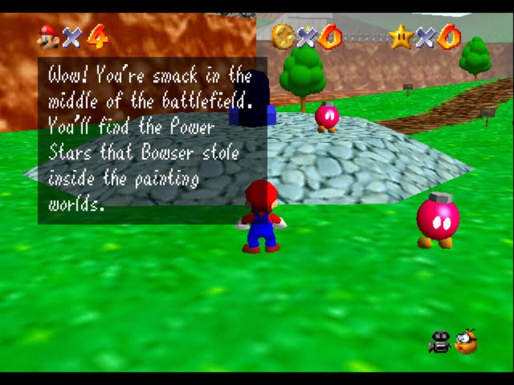 Capture d’écran de Super Mario 64