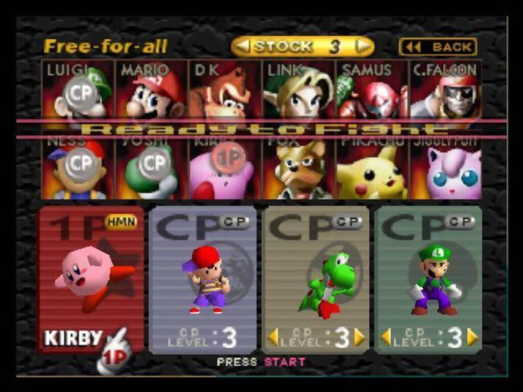 Capture d’écran de Super Smash Bros.