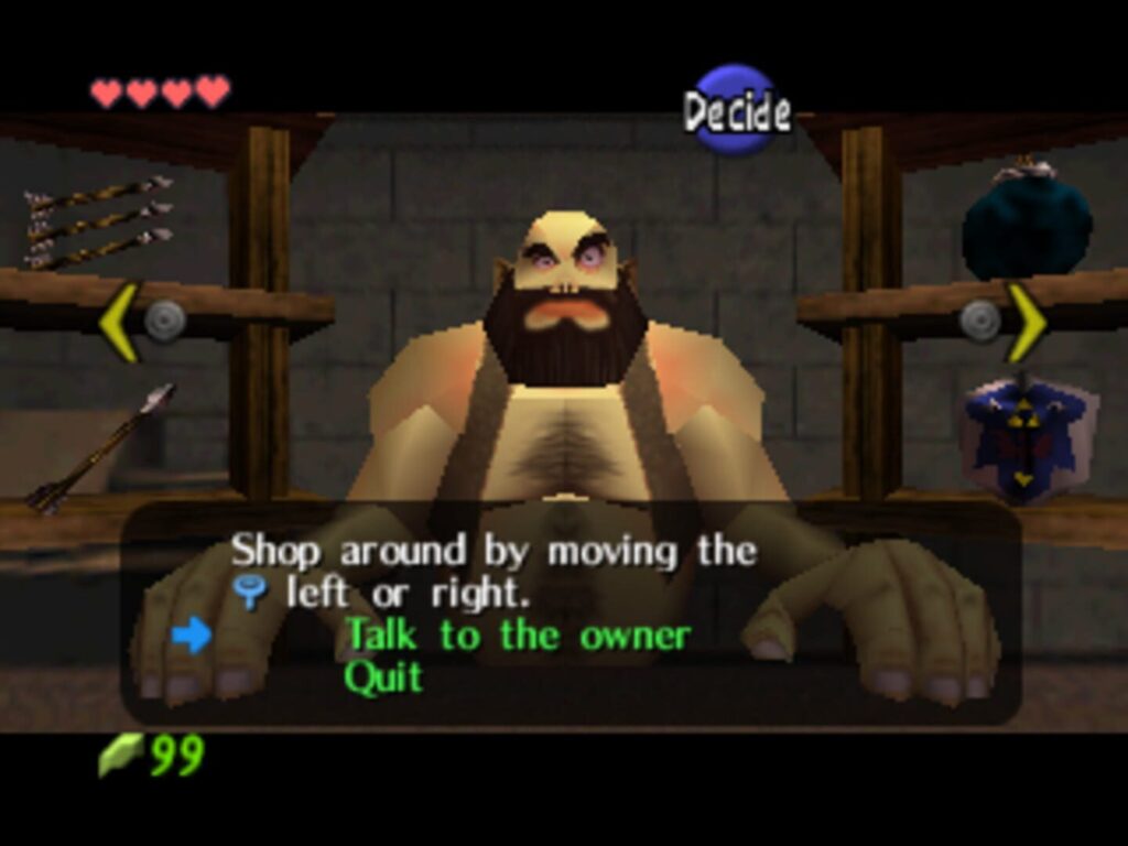 Capture d’écran de The Legend of Zelda: Ocarina of Time
