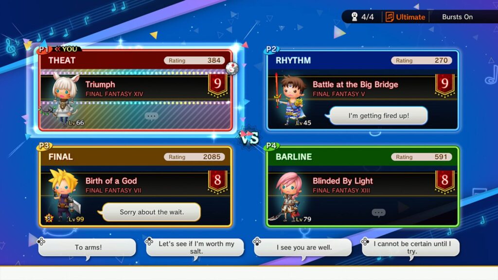 Capture d’écran de Theatrhythm Final Bar Line