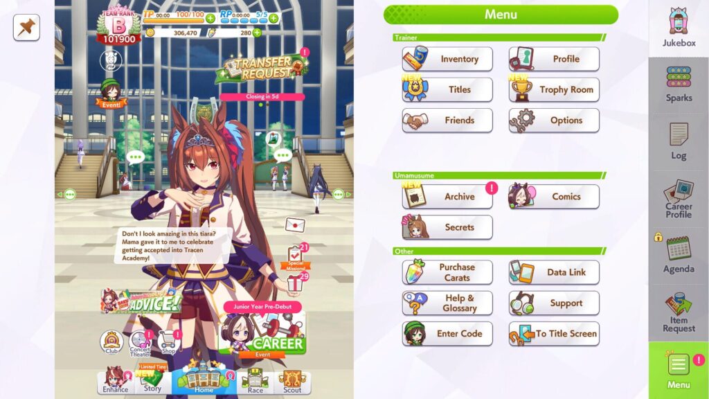 Capture d’écran de Umamusume: Pretty Derby