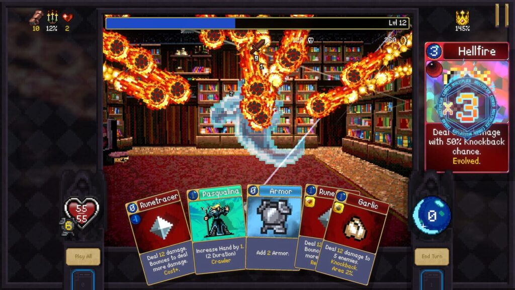 Capture d’écran de Vampire Crawlers: The Turbo Wildcard from Vampire Survivors