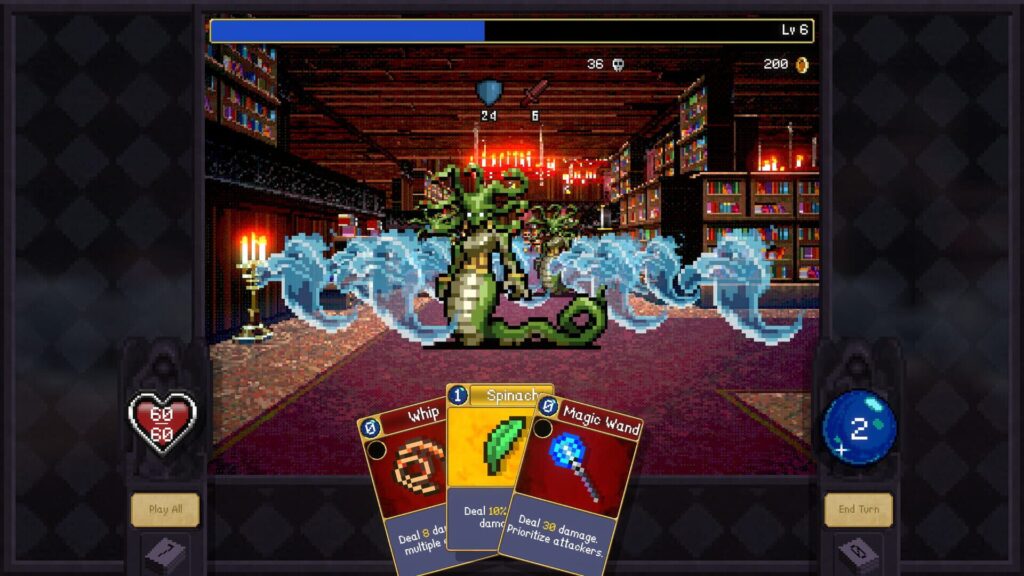 Capture d’écran de Vampire Crawlers: The Turbo Wildcard from Vampire Survivors