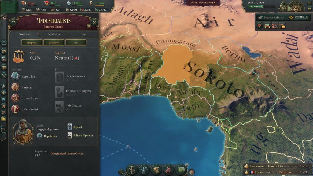 Capture d’écran de Victoria 3